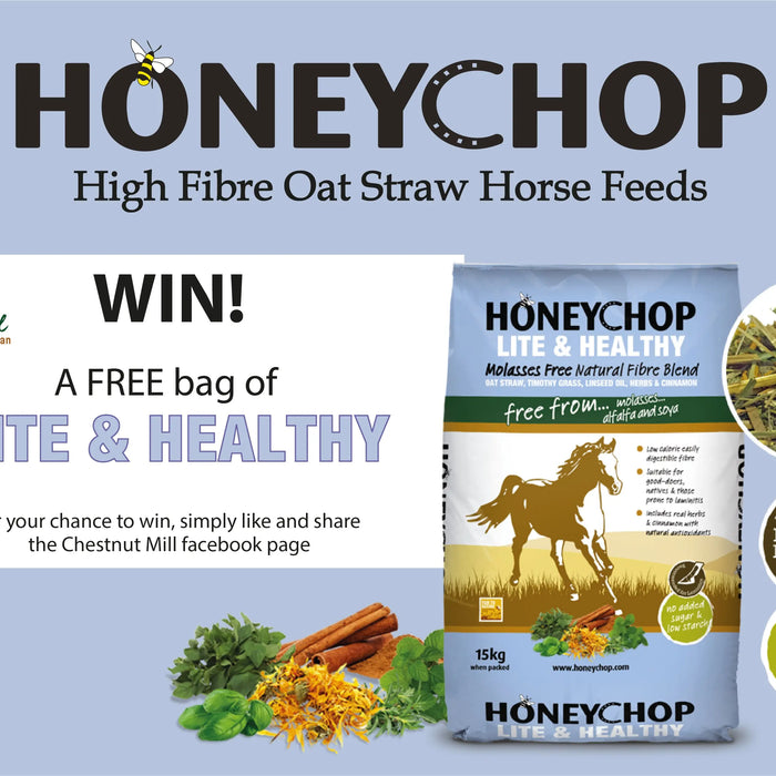 COMPETITION-Win-a-Free-Bag-of-Honeychop-Lite-Healthy-Horse-Feed Chestnut Mill