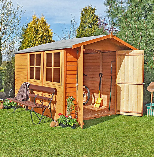 10' x 7' Overlap Double Door Shed - Chestnut Mill