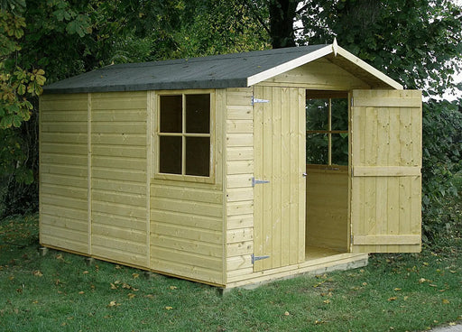 10' x 7' Pressure Treated Guernsey Double Door Shed - Chestnut Mill