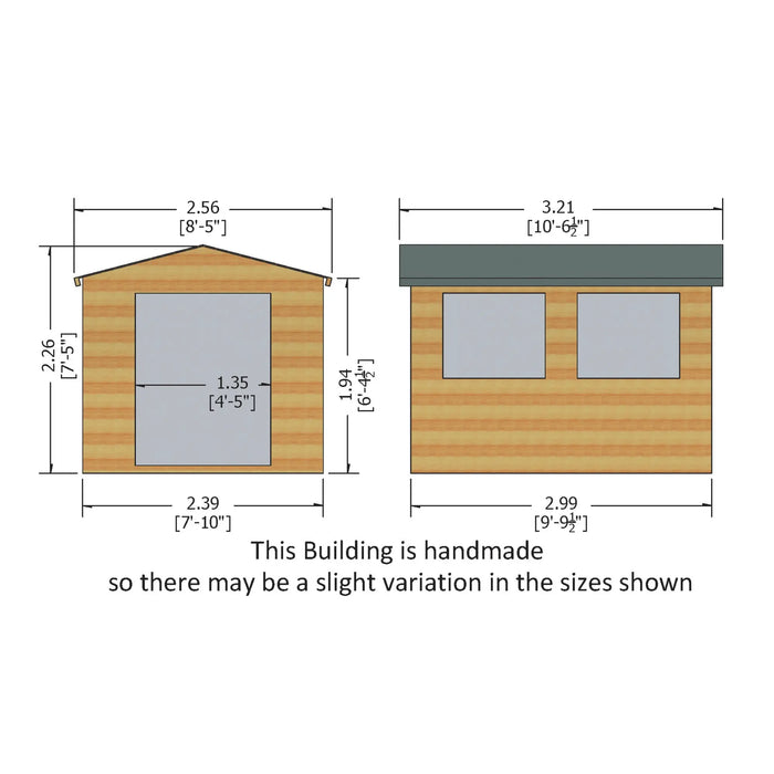 10' x 8' Bison Heavy Duty Shed - Chestnut Mill