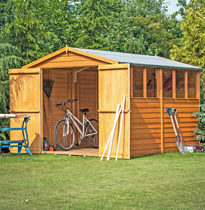 10' x 8' Overlap Double Door Shed - August Special Offer - 6% OFF Shire Garden Buildings