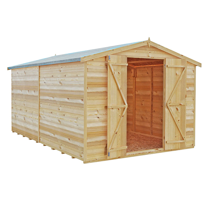 12' x 8' Garden Value - Overlap Double Door Shed Shire Garden Buildings