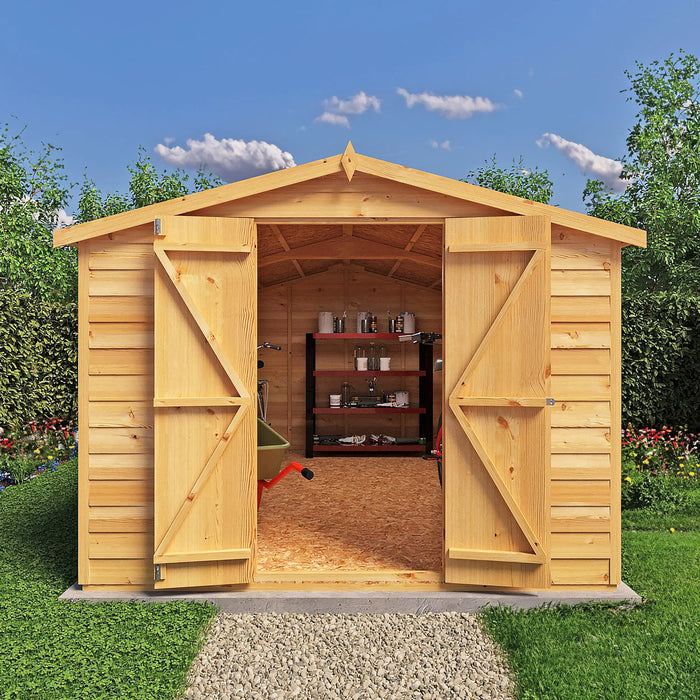 12' x 8' Garden Value - Overlap Double Door Shed Shire Garden Buildings