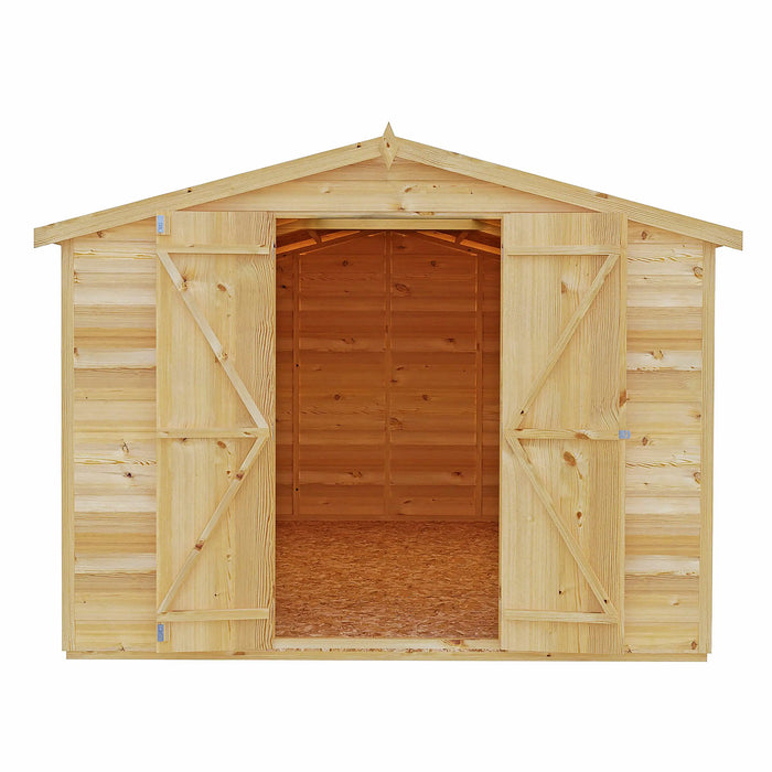 12' x 8' Garden Value - Overlap Double Door Shed Shire Garden Buildings