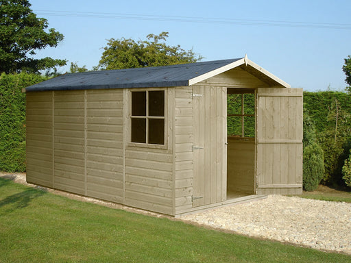 13' x 7' Jersey Double Door Shed Apex Shed - Chestnut Mill