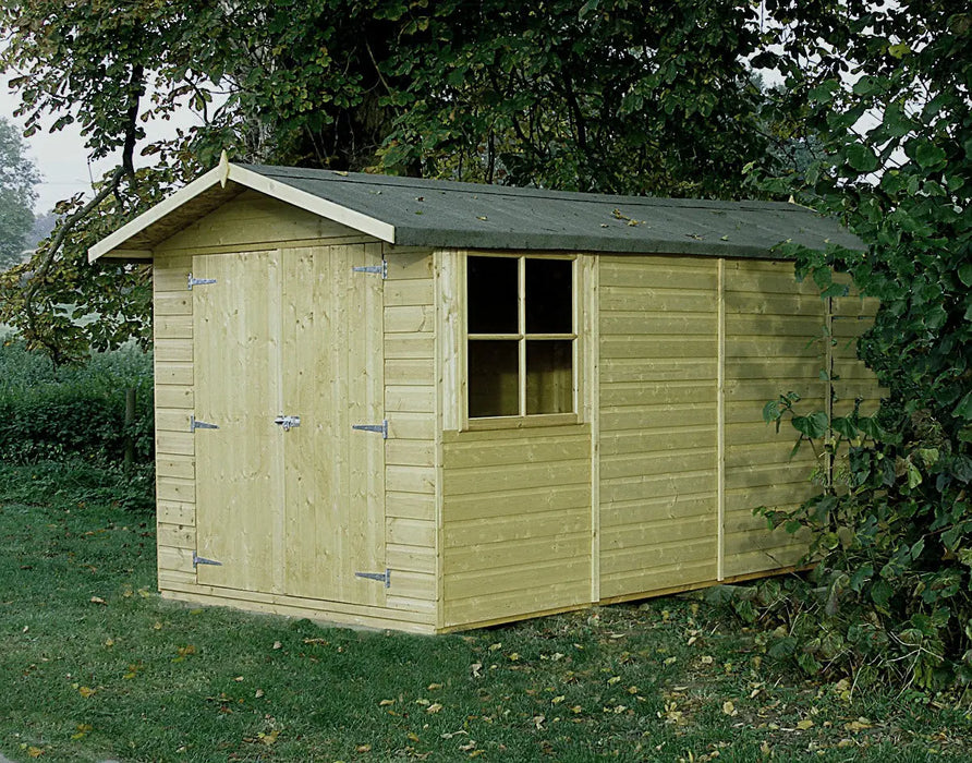 13' x 7' Jersey Double Door Shed Apex Shed - Chestnut Mill