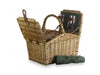 2 PERSON GREEN TWEED DOUBLE LIDDED HAMPER - Chestnut Mill