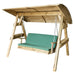 2 SEATER SWING SEAT PAD with Back - GREEN - To fit Miami 2 seater, Santorni Swing, Burghley Arbour & Tenby Arbour - Chestnut Mill