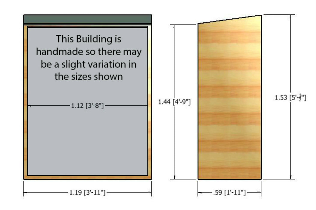 4' x 2' Shiplap Garden Store - Chestnut Mill