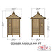 4' x 4' Corner Garden Arbour - Chestnut Mill