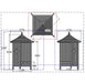 4' x 4' Corner Garden Arbour - Chestnut Mill