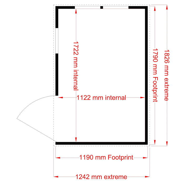 6' x 4' Command Post Playhouse - Chestnut Mill