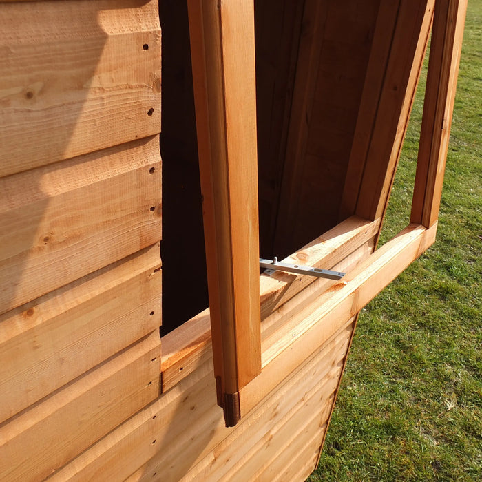 6' x 4' Shiplap Pent Single Door Shed - Chestnut Mill