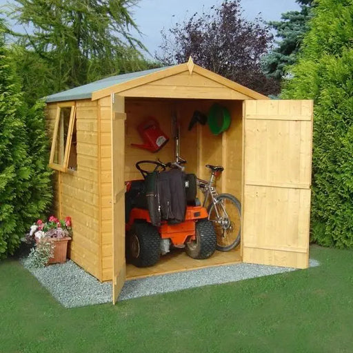 6' x 6' Arran Apex Shiplap Double Door Shed - Chestnut Mill