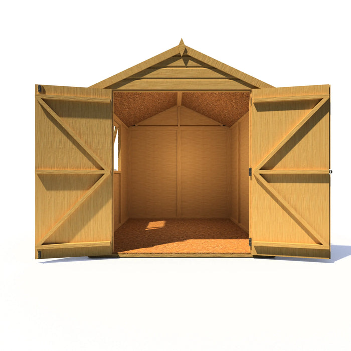 6' x 6' Arran Apex Shiplap Double Door Shed - Chestnut Mill