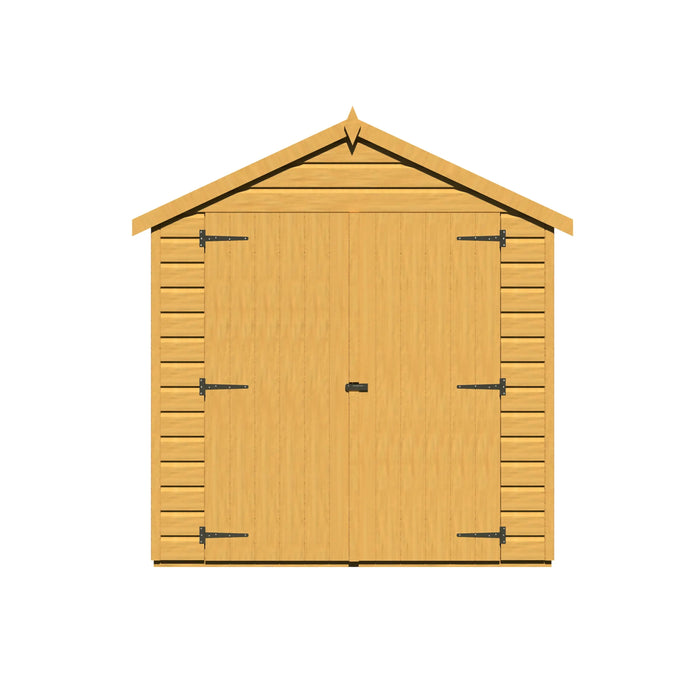 6' x 6' Arran Apex Shiplap Double Door Shed - Chestnut Mill