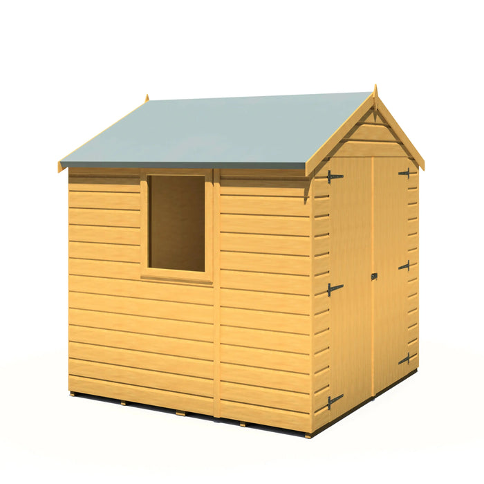 6' x 6' Arran Apex Shiplap Double Door Shed - Chestnut Mill