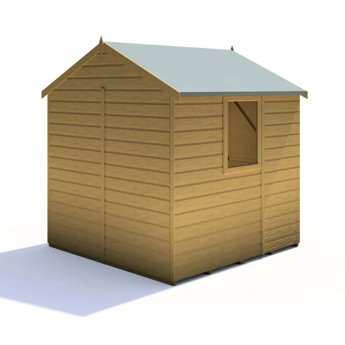 6' x 6' Arran Apex Shiplap Double Door Shed - Chestnut Mill