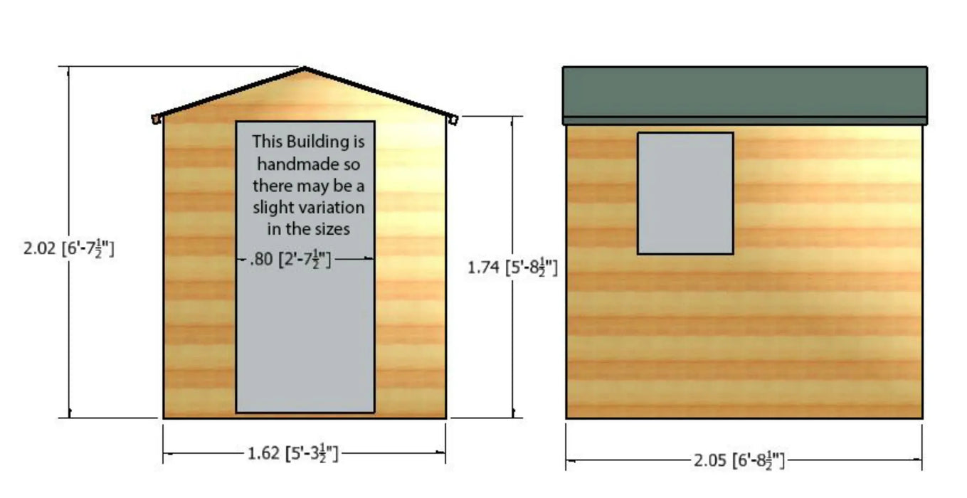 7' x 5' Apex Shiplap Shed - Chestnut Mill