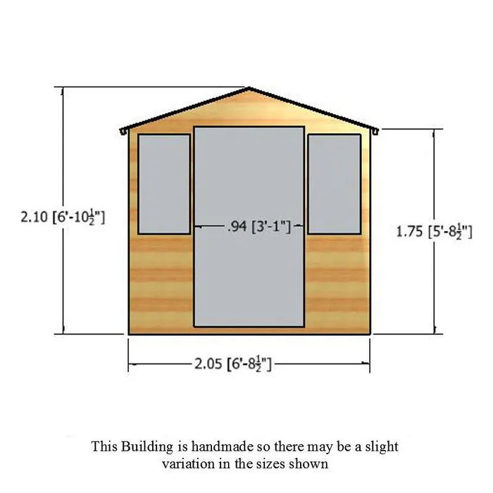 7' x 5' Haddon Summerhouse - Chestnut Mill