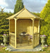 7' x 6' Pressure Treated Shire Garden Arbour - Chestnut Mill