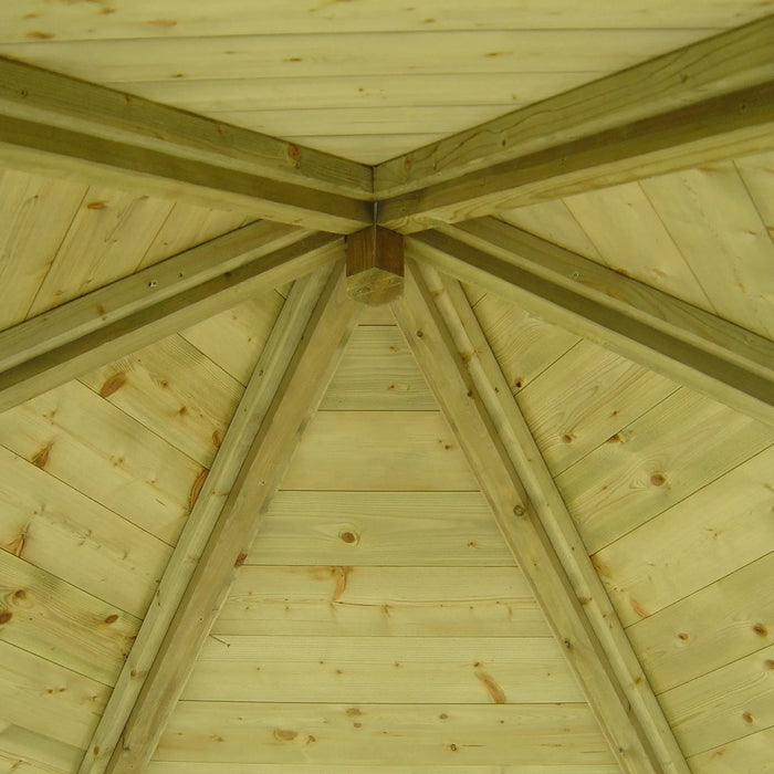 7' x 6' Pressure Treated Shire Garden Arbour - Chestnut Mill