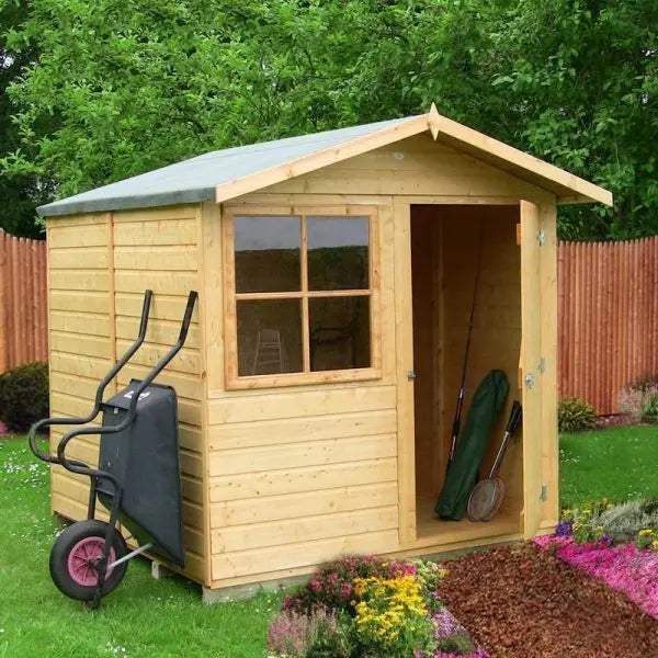 7' x 7' Abri Apex Single Door Shed - Chestnut Mill