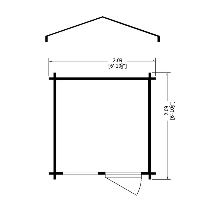 7' x 7' Crinan 19mm Log Cabin - August Special Offer - 9% OFF - Chestnut Mill