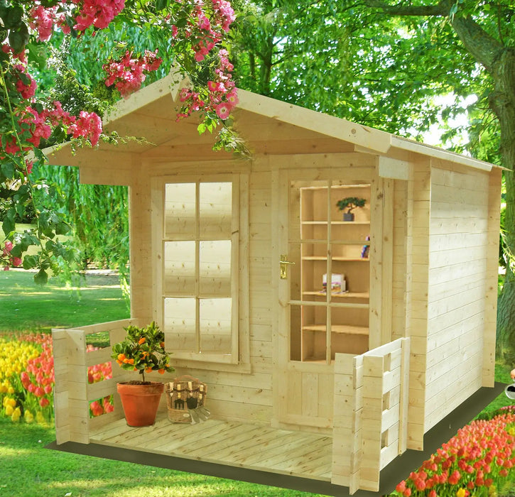 7' x 7' Maulden 19mm Log Cabin - August Special Offer - 10% OFF - Chestnut Mill