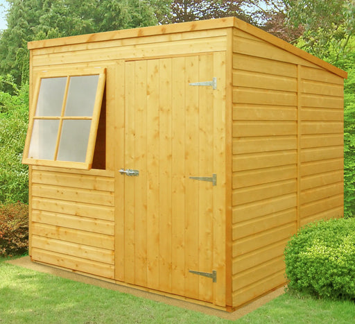 7' x 7' Shiplap Pent Single Door Shed - Chestnut Mill