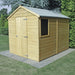 8' x 6' Durham Shiplap Apex Shed Single Door Shed - Chestnut Mill