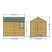 8' x 6' Durham Shiplap Apex Shed Single Door Shed - Chestnut Mill