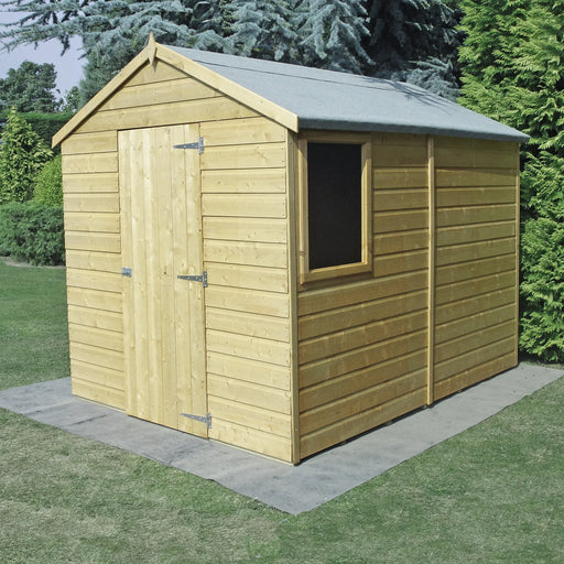 8' x 6' Pressure Treated Durham Single Door Shed - Chestnut Mill