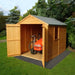 8' x 6' Warwick Shiplap Apex Shed Double Door Shed - Chestnut Mill