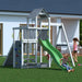 Activer Grey & White Climbing Frame with Swing and Slide - Chestnut Mill