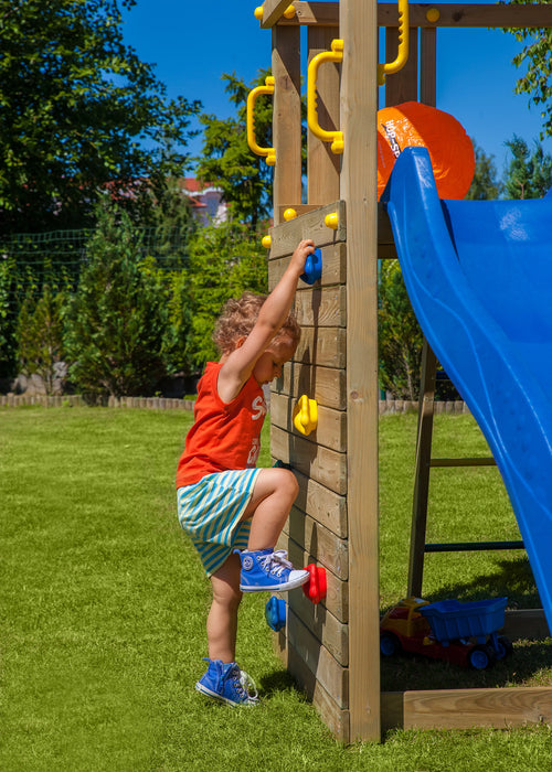 Adventure Peaks Fortress  2 (Carol 2) Climbing Frame and Slide - Chestnut Mill