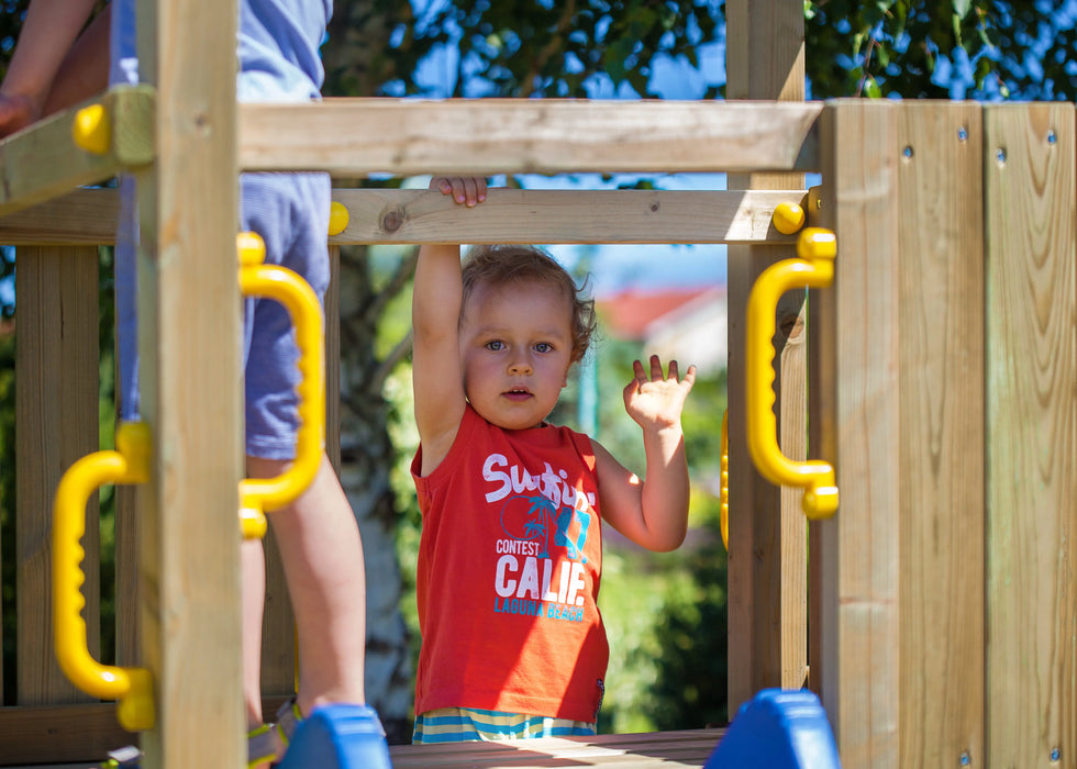 Adventure Peaks Fortress  2 (Carol 2) Climbing Frame and Slide - Chestnut Mill