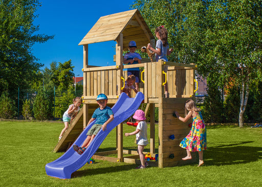 Adventure Peaks Fortress 3 (Carol 3) Climbing Frame with Swing and Slide - Chestnut Mill