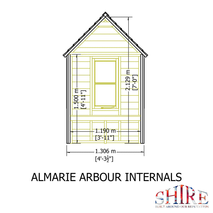 Almarie Garden Arbour - 4'x3' - Chestnut Mill