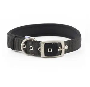 Ancol Nylon Padded Collar Black - Various Sizes - Chestnut Mill