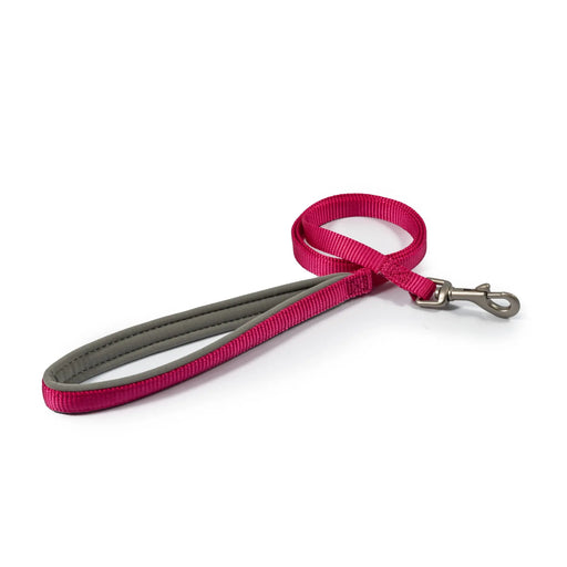 Ancol Nylon Padded Dog Lead Raspberry - Various Sizes - Chestnut Mill