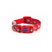 Ancol Paw and Bone Adjustable Reflective Red Dog Collar - Various Sizes - Chestnut Mill