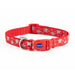 Ancol Paw and Bone Adjustable Reflective Red Dog Collar - Various Sizes - Chestnut Mill