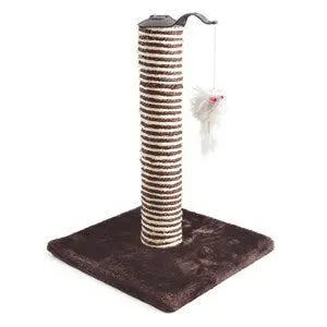 Ancol Premo Deluxe Cat Scratcher with Toy - Brown - Chestnut Mill