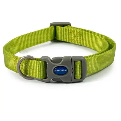 Ancol Viva Adjustable Quick Fit Collar Lime - Various Sizes - Chestnut Mill