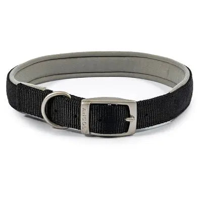 Ancol Viva Padded Buckle Collar Black - Various Sizes - Chestnut Mill