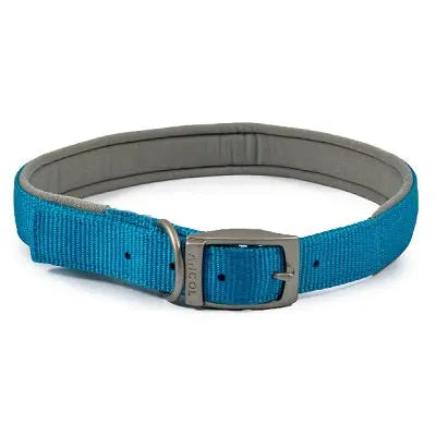 Ancol Viva Padded Buckle Collar Blue - Various Sizes - Chestnut Mill