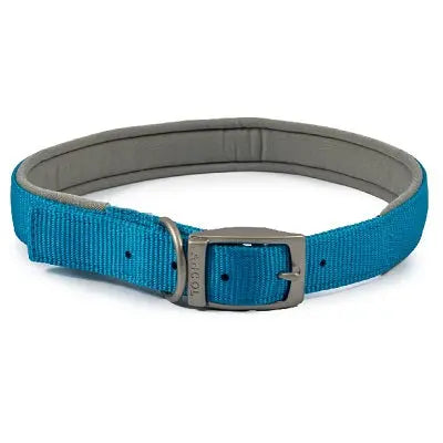 Ancol Viva Padded Buckle Collar Blue - Various Sizes - Chestnut Mill