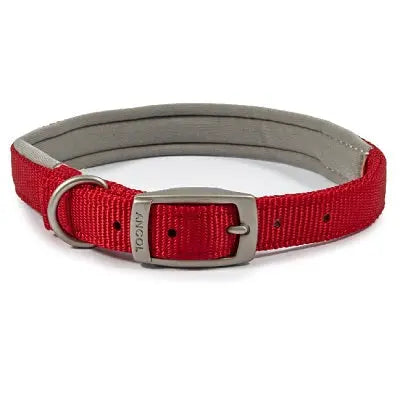 Ancol Viva Padded Buckle Collar Red - Various Sizes - Chestnut Mill