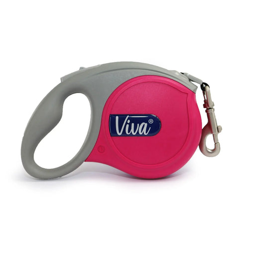 Ancol Viva Retractable Lead - Pink - 5m - Various Sizes - Chestnut Mill